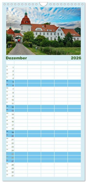 Produktbild: Familienplaner 2026 - Sehenswertes im S&uuml;den D&auml;nemarks mit 5 Spalten (Wandkalender, 21 x 45 cm) CALVENDO