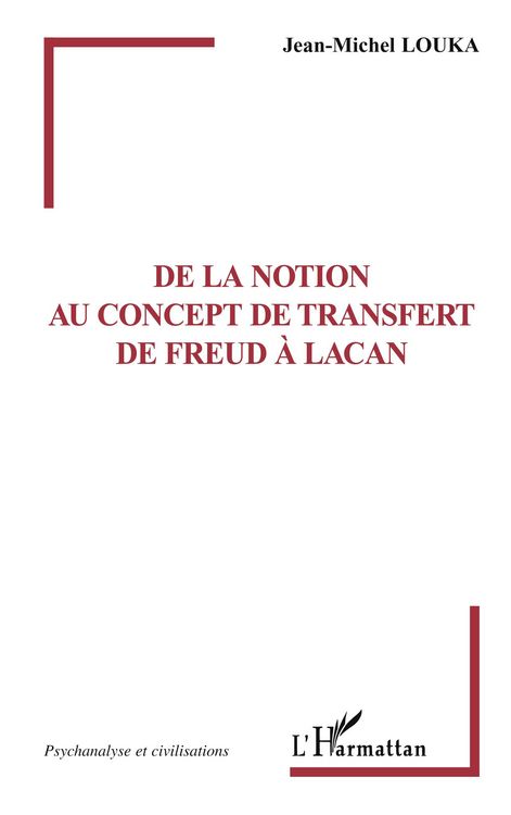 Produktbild: De la notion au concept de transfert de Freud &agrave; Lacan