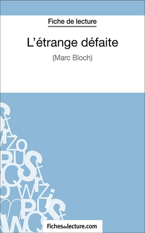 Produktbild: L'&eacute;trange d&eacute;faite