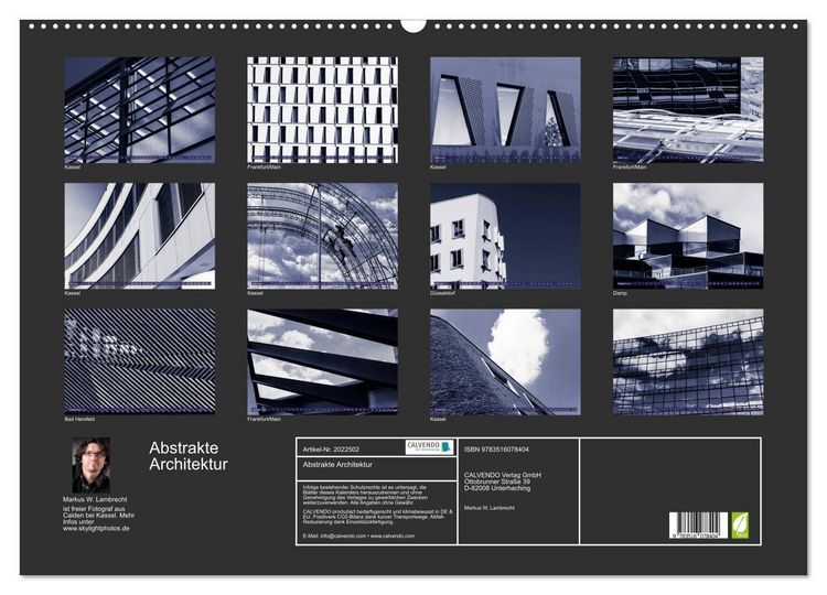 Produktbild: Abstrakte Architektur (Wandkalender 2026 DIN A2 quer), CALVENDO Monatskalender