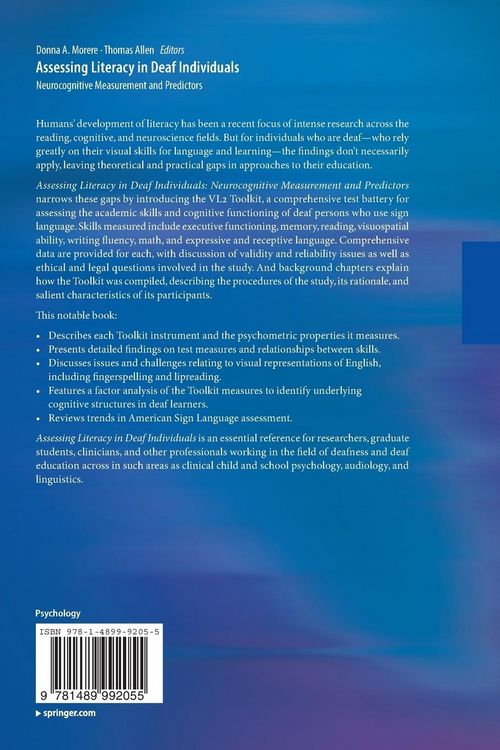 Produktbild: Assessing Literacy in Deaf Individuals