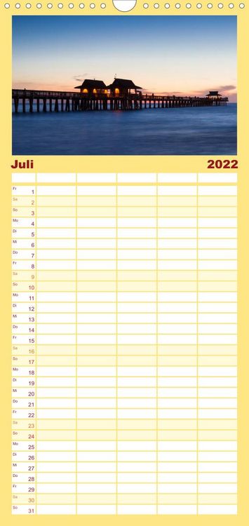 Produktbild: Familienplaner Florida - Sonne, Str&auml;nde und Naturparks (Wandkalender 2022 , 21 cm x 45 cm, hoch)