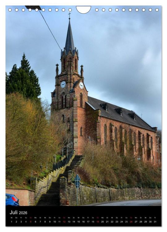 Produktbild: Sa(ar)krale Baukunst - Kirchenarchitektur im Saarland (Wandkalender 2026 DIN A4 hoch), CALVENDO Monatskalender