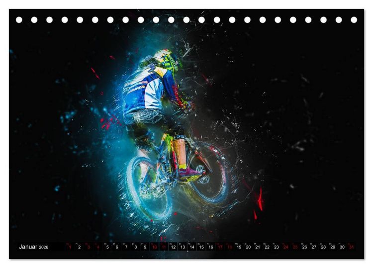 Produktbild: Downhill Explosion (Tischkalender 2026 DIN A5 quer), CALVENDO Monatskalender