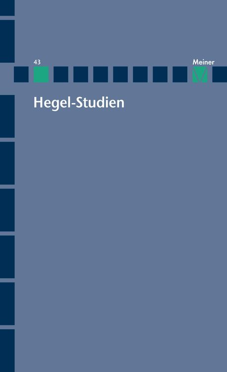Produktbild: Hegel-Studien Band 43