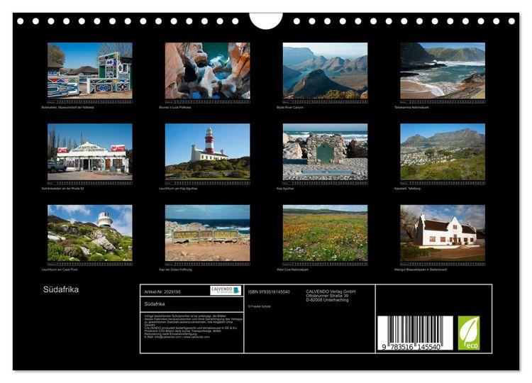 Produktbild: S&uuml;dafrika (Wandkalender 2026 DIN A4 quer), CALVENDO Monatskalender