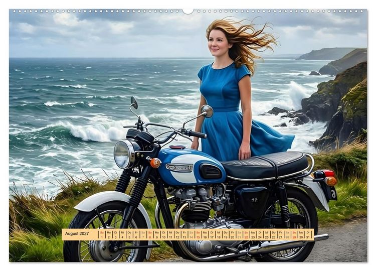 Produktbild: Lack und Leinwand &ndash; Motorr&auml;der (hochwertiger Premium Wandkalender 2027 DIN A2 quer), Kunstdruck in Hochglanz