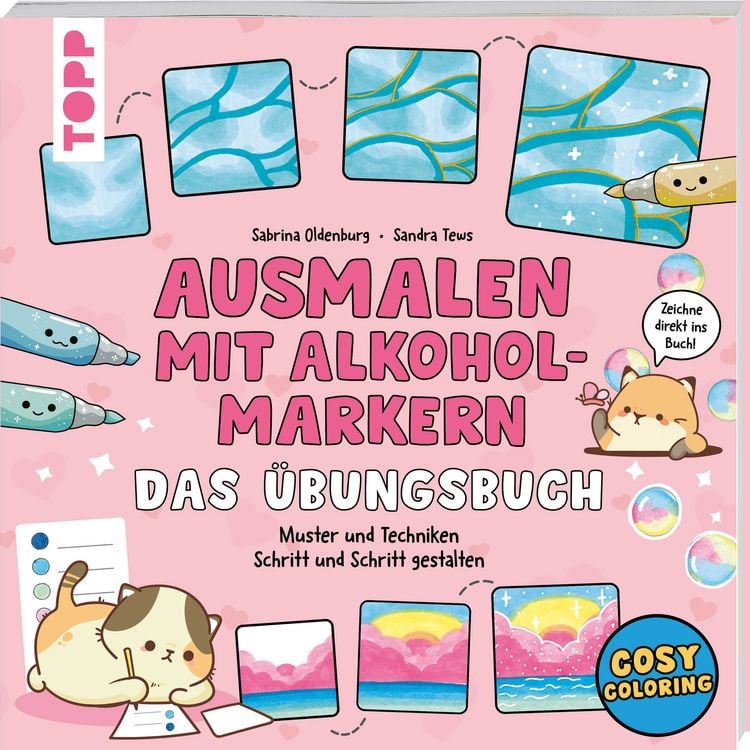 Produktbild: Ausmalen mit Alkoholmarkern - das &Uuml;bungsbuch
