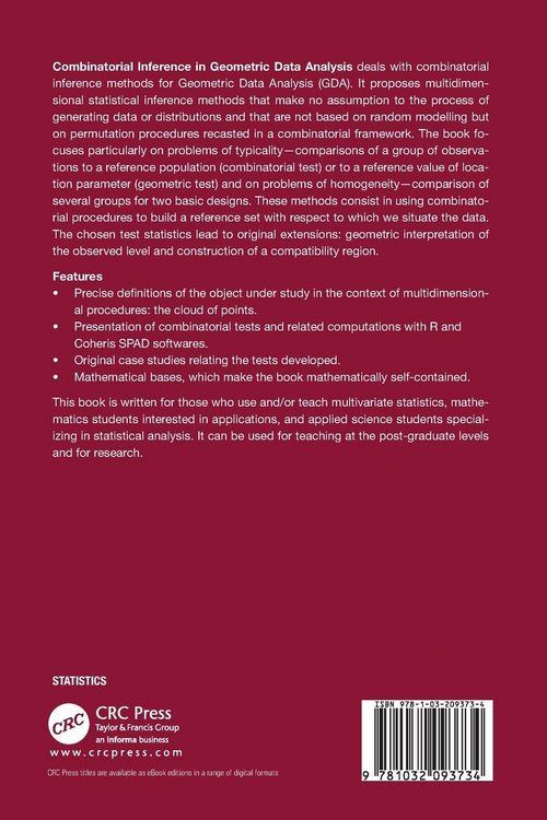 Produktbild: Combinatorial Inference in Geometric Data Analysis