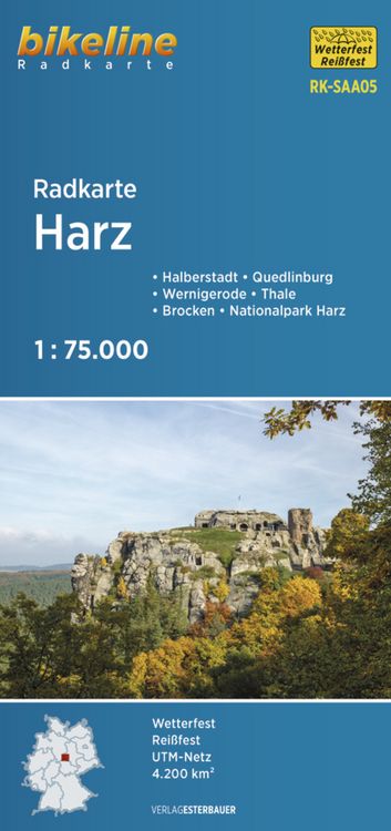 Produktbild: Radkarte Harz 1:75.000 (RK-SAA05)