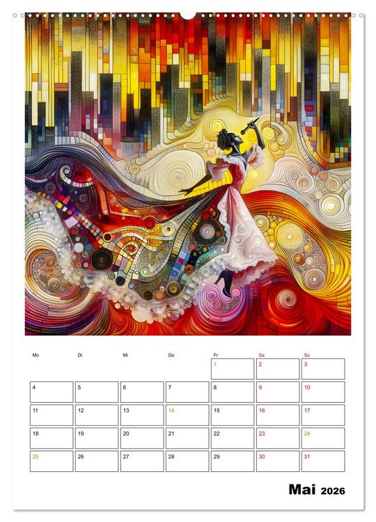 Produktbild: Taktvoll &ndash; Rhythmische Eleganz (hochwertiger Premium Wandkalender 2026 DIN A2 hoch), Kunstdruck in Hochglanz