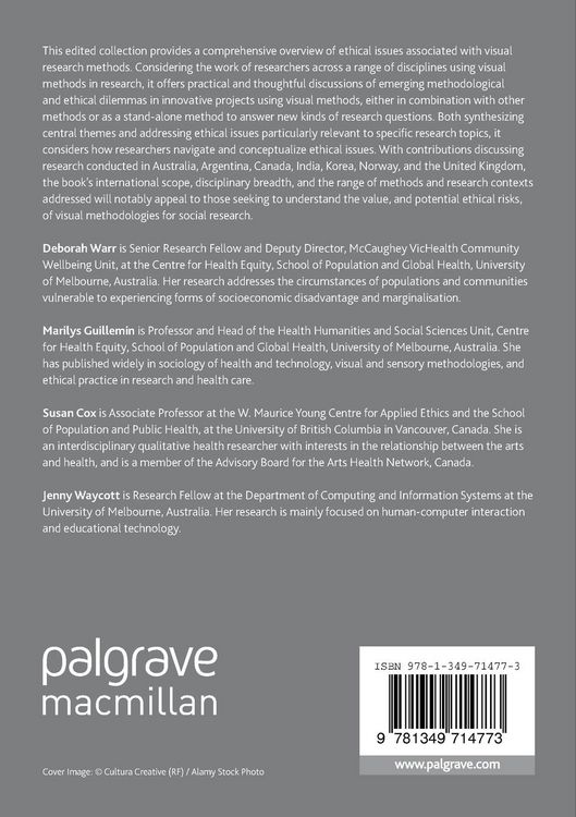 Produktbild: Ethics and Visual Research Methods