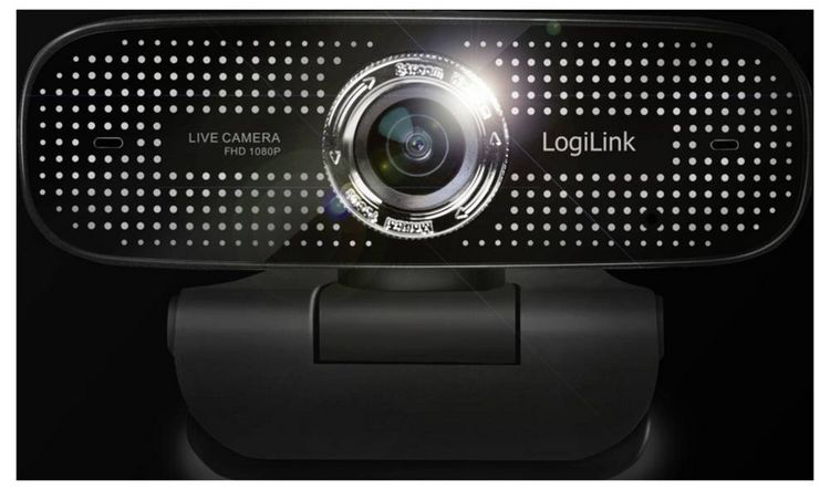Produktbild: LogiLink UA0378 Full HD-Webcam Klemm-Halterung, Mikrofon