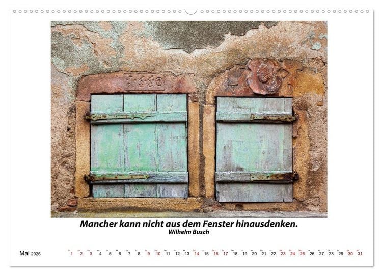 Produktbild: Fenster Gedanken (hochwertiger Premium Wandkalender 2026 DIN A2 quer), Kunstdruck in Hochglanz