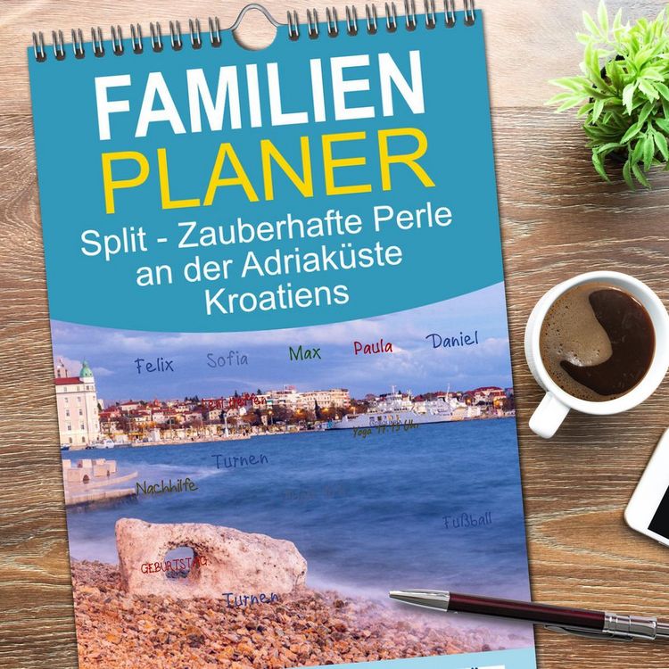 Produktbild: Familienplaner 2026 - Split - Zauberhafte Perle an der Adriak&uuml;ste Kroatiens mit 5 Spalten (Wandkalender, 21 x 45 cm) CALVENDO