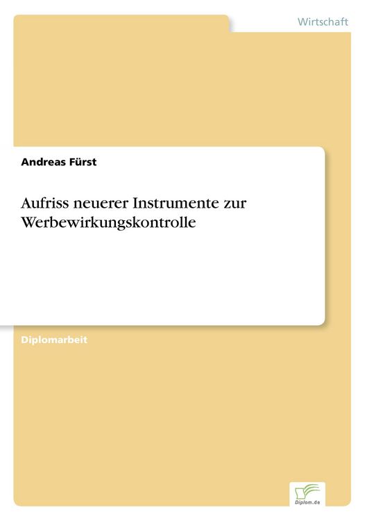 Produktbild: Aufriss neuerer Instrumente zur Werbewirkungskontrolle