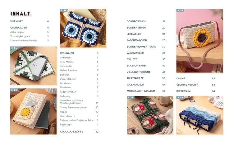 Produktbild: Buchh&uuml;llen h&auml;keln &ndash; mit crochetinglara