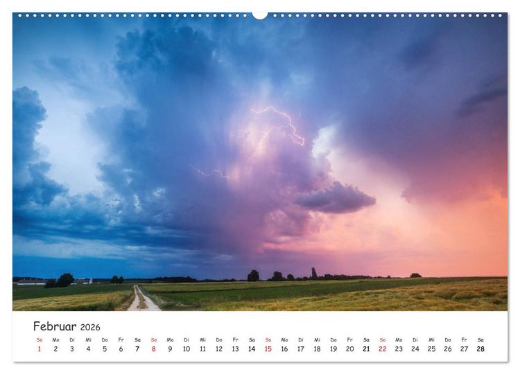 Produktbild: Gewitterwelten (hochwertiger Premium Wandkalender 2026 DIN A2 quer), Kunstdruck in Hochglanz