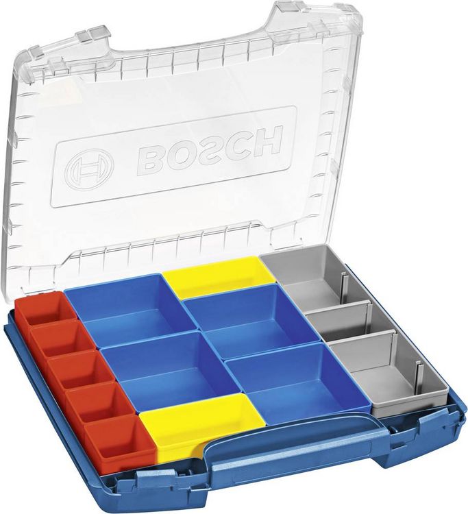 Produktbild: Bosch Professional i-BOXX 53 Sortimentskoffer (L x B x H) 316 x 357 x 53 mm Anzahl F&auml;cher: 12 variable Unterteilung Inhalt 1 St.