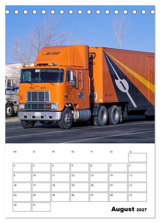 Produktbild: US-Trucks... unterwegs im amerikanischen Westen - Monatsplaner (Tischkalender 2027 DIN A5 hoch), CALVENDO Monatskalender