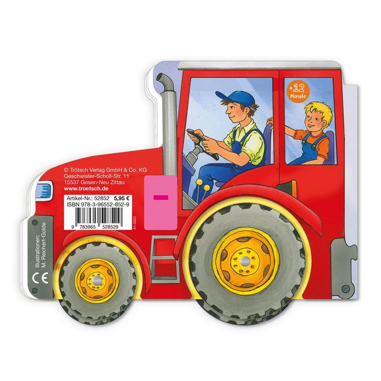 Produktbild: Tr&ouml;tsch Pappenbuch R&auml;derbuch Mein gro&szlig;er roter Traktor