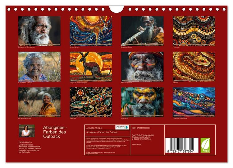 Produktbild: Aborigines - Farben des Outback (Wandkalender 2026 DIN A4 quer), CALVENDO Monatskalender