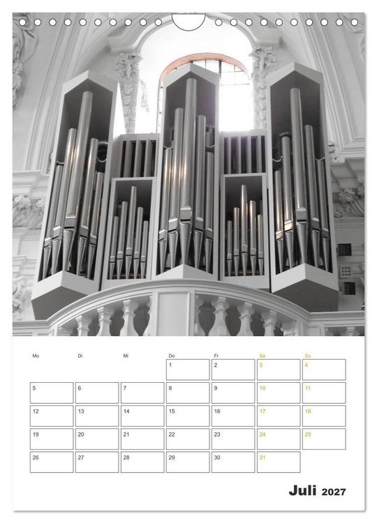 Produktbild: Orgeln zum Verlieben! (Wandkalender 2027 DIN A4 hoch), CALVENDO Monatskalender