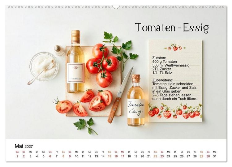 Produktbild: Tomatenzauber - frisch, w&uuml;rzig, selbst gemacht (Wandkalender 2027 DIN A2 quer), CALVENDO Monatskalender