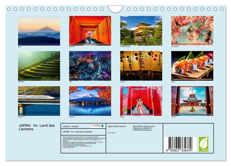 Produktbild: JAPAN - Im Land des L&auml;chelns (Wandkalender 2026 DIN A4 quer), CALVENDO Monatskalender