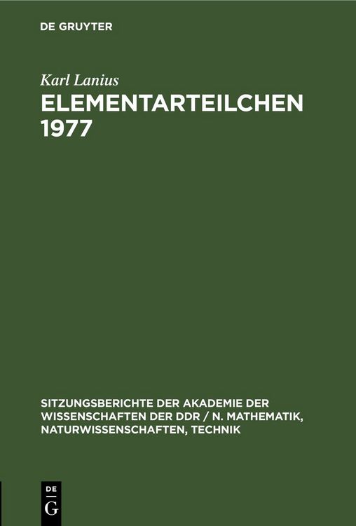Produktbild: Elementarteilchen 1977