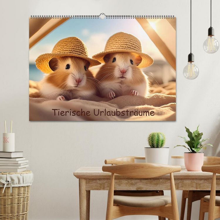 Produktbild: Tierische Urlaubstr&auml;ume (Wandkalender 2026 DIN A2 quer), CALVENDO Monatskalender