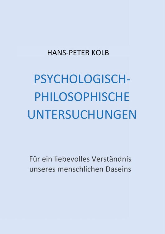Produktbild: Psychologisch-philosophische Untersuchungen