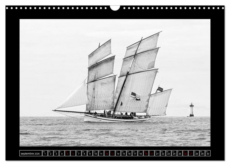 Produktbild: Voiles anciennes (Calendrier mural 2026 DIN A3 vertical), CALVENDO calendrier mensuel
