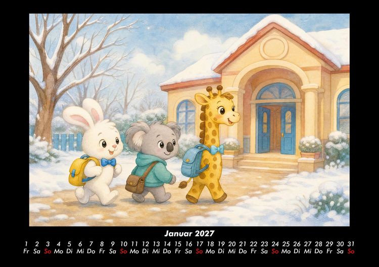 Produktbild: Mein erster Schultag - Ein mutiges Jahr 2027 Fotokalender DIN A3