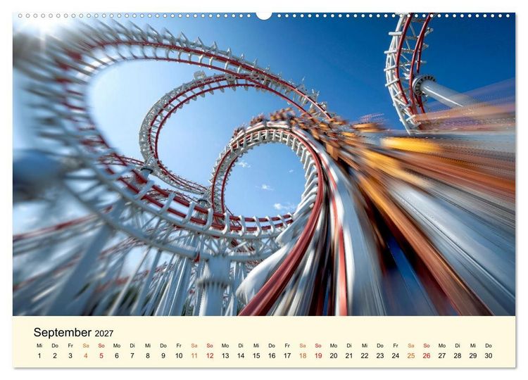 Produktbild: Achterbahn - High Tech, High Speed, High Thrill (Wandkalender 2027 DIN A2 quer), CALVENDO Monatskalender
