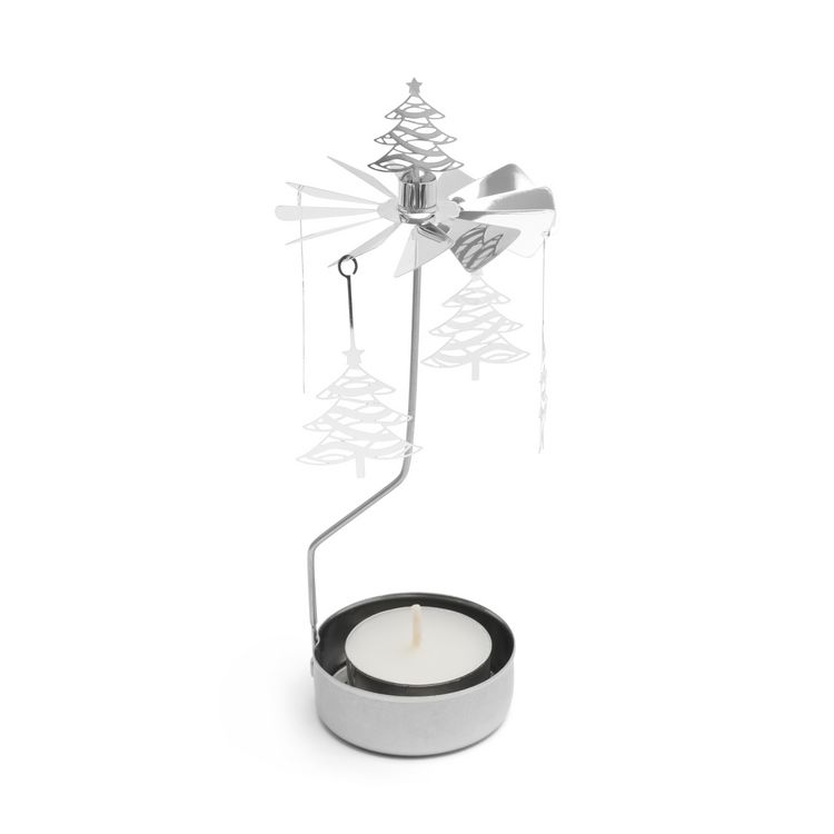 Produktbild: Teelichtkarussel Set "Tannenb&auml;ume", silber