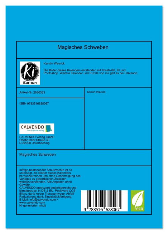 Produktbild: Magisches Schweben (Tischkalender 2026 DIN A5 hoch), CALVENDO Monatskalender