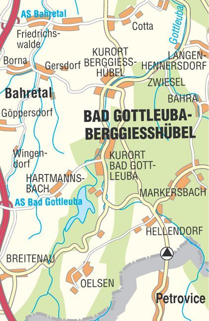 Produktbild: Bad Gottleuba-Berggie&szlig;h&uuml;bel und Umgebung 1 : 20 000
