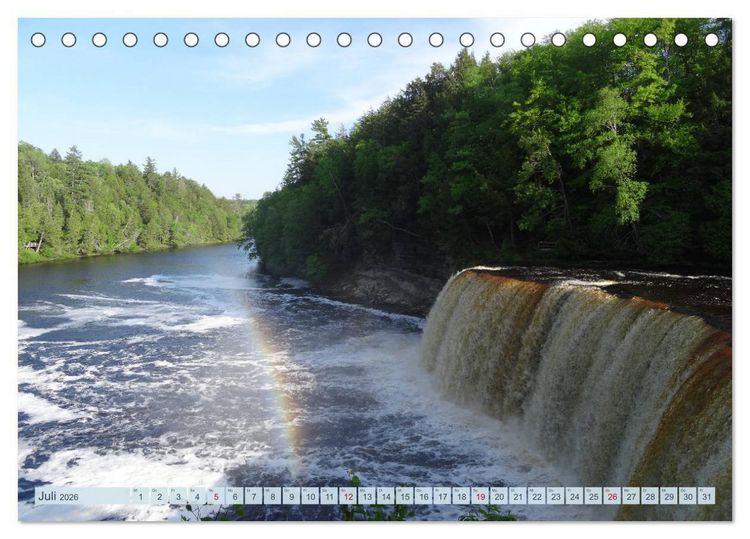 Produktbild: Lake Superior & Lake Michigan (Tischkalender 2026 DIN A5 quer), CALVENDO Monatskalender