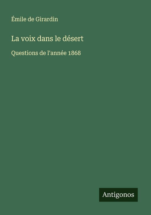 Produktbild: La voix dans le d&eacute;sert