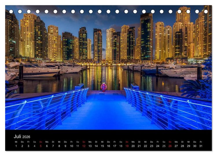 Produktbild: Dubai in Bildern (Tischkalender 2026 DIN A5 quer), CALVENDO Monatskalender