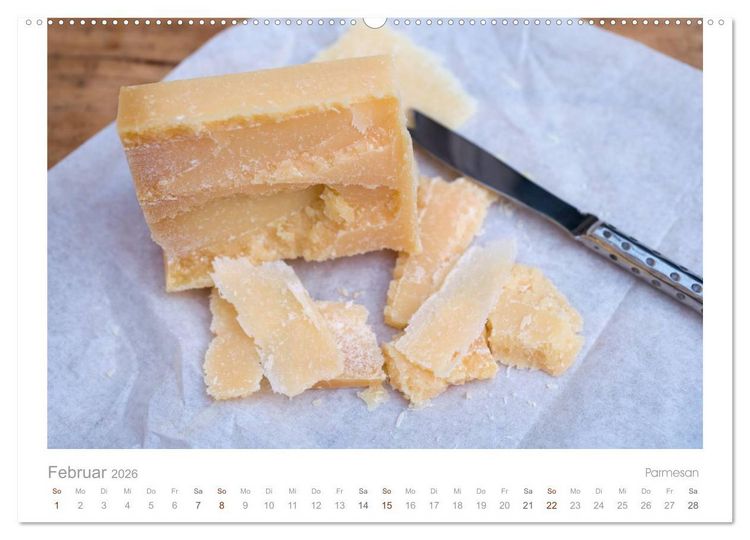 Produktbild: Der K&auml;sekalender Edel und lecker (hochwertiger Premium Wandkalender 2026 DIN A2 quer), Kunstdruck in Hochglanz