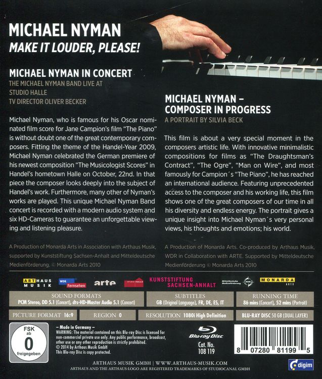 Produktbild: Michael Nyman in Progress & Concert