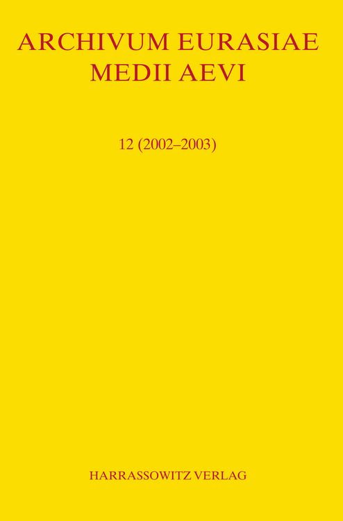 Produktbild: Archivum Eurasiae Medii Aevi 12 (2002-2003)