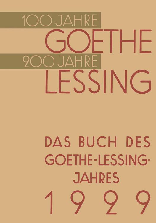 Produktbild: Das Buch des Goethe-Lessing-Jahres 1929