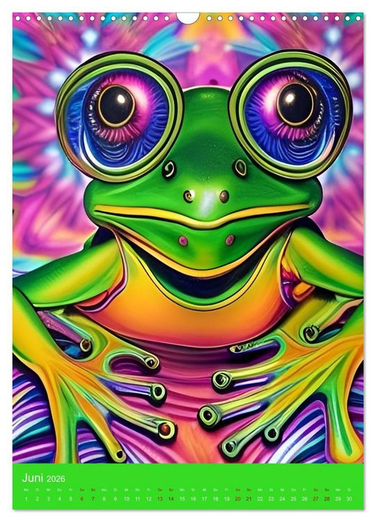 Produktbild: Crazy Neon - Das Farbspektakel (Wandkalender 2026 DIN A3 hoch), CALVENDO Monatskalender