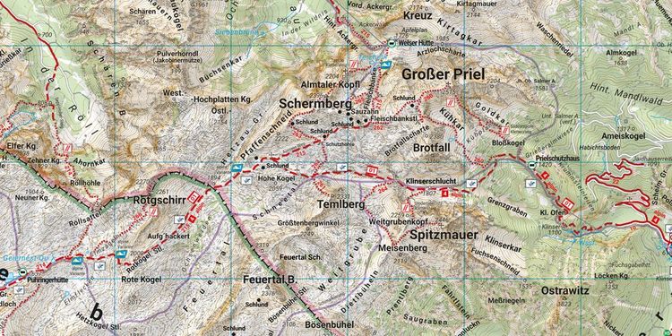 Produktbild: freytag & berndt Wanderkarte WK 0081 Pyhrn-Priel, Traunsee-Almtal - Steyrtal - Nationalpark Kalkalpen 1:50.000