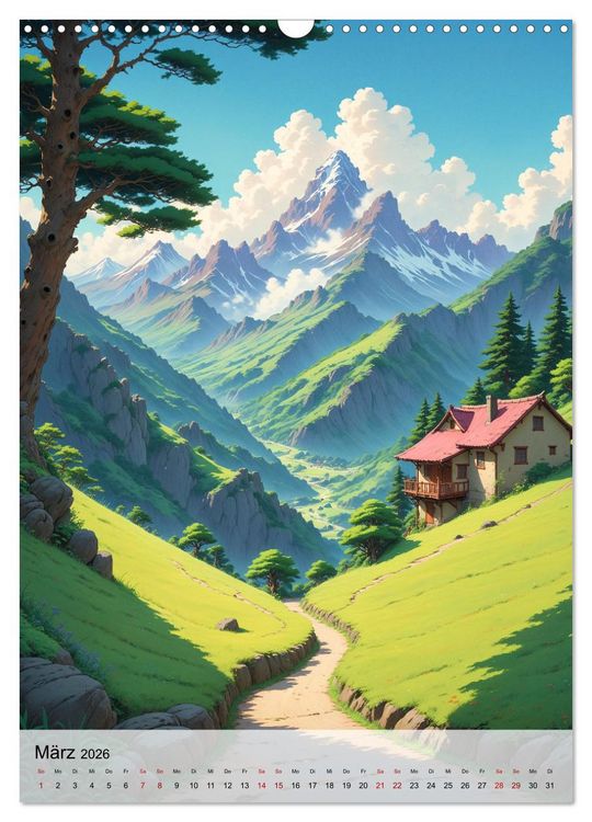 Produktbild: Fantastische Anime Welten (Wandkalender 2026 DIN A3 hoch), CALVENDO Monatskalender