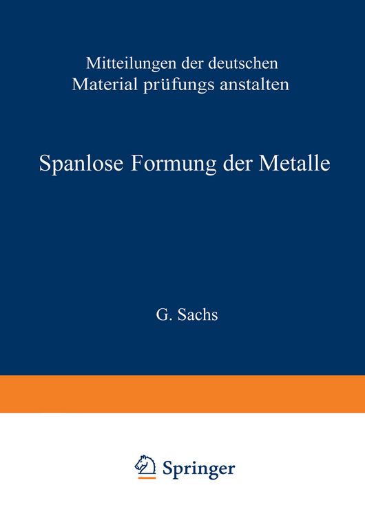 Produktbild: Spanlose Formung der Metalle
