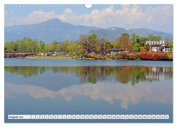 Produktbild: POKHARA und SARANGKOT (Wandkalender 2026 DIN A3 quer), CALVENDO Monatskalender